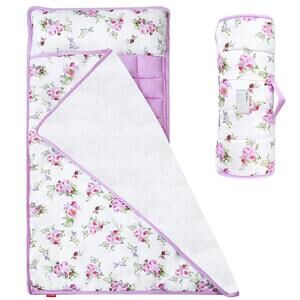 Cozy Floral Sleeping Bag with Carry Strap